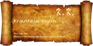 Krautheim Kevin névjegykártya