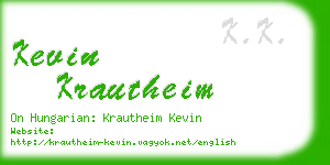 kevin krautheim business card